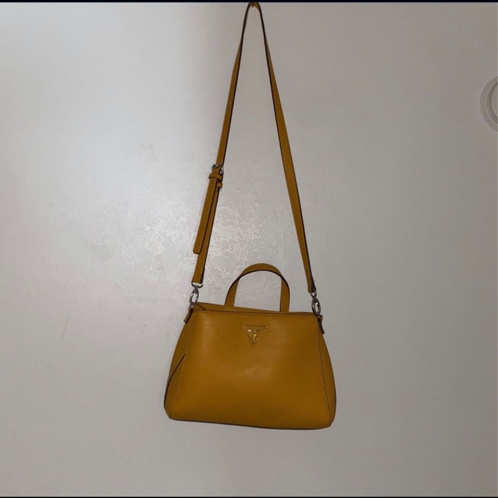 GUESS Purse Faux Leather Yellow Like New